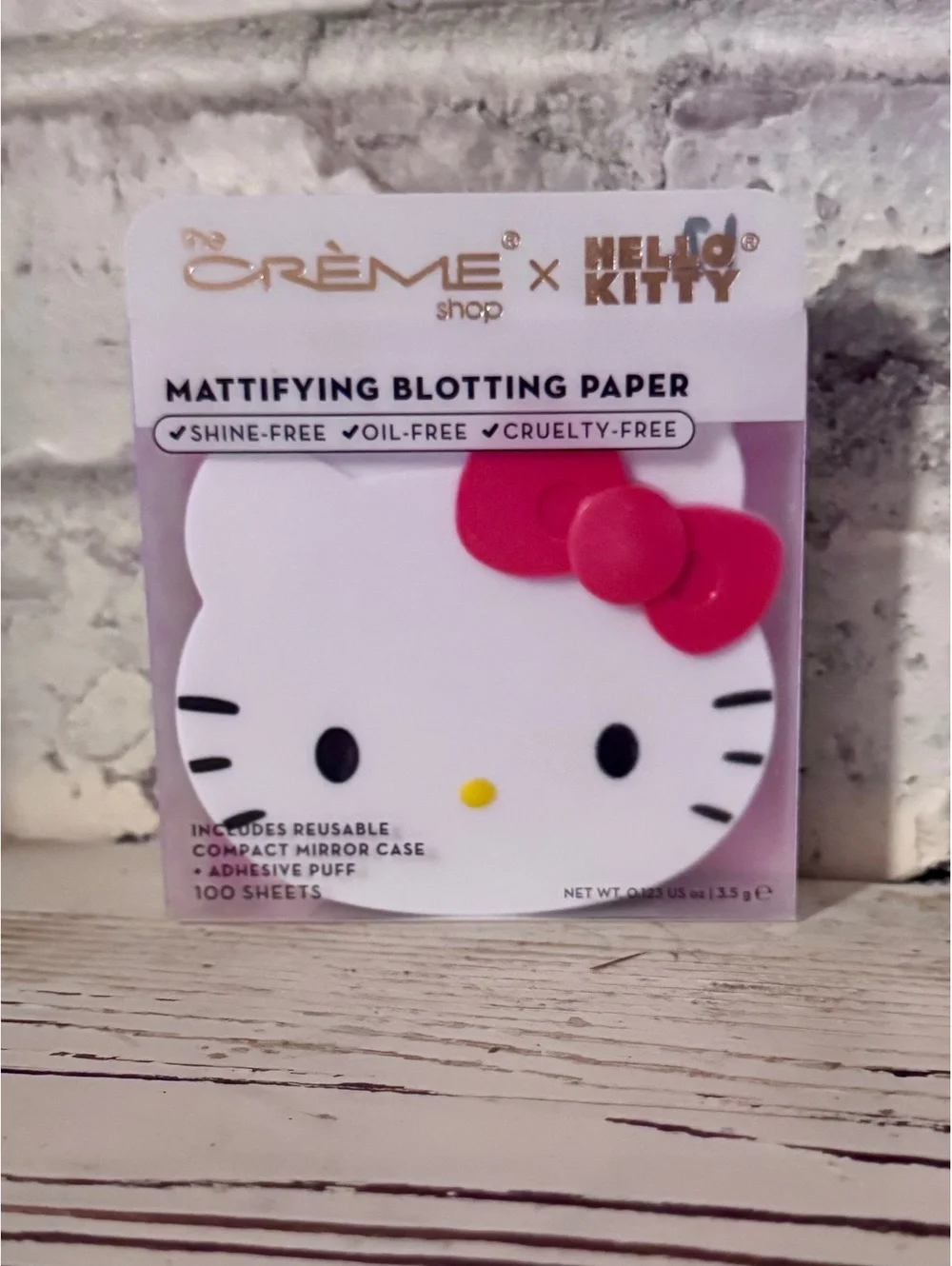 The Crème Shop x Hello Kitty Mattifying Blotting Paper with Compact Mirror Case